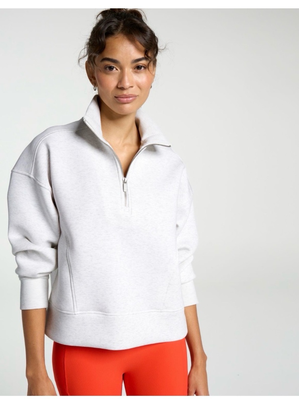 CALIA by Carrie Underwood Light Gray Half-Zip Pullover